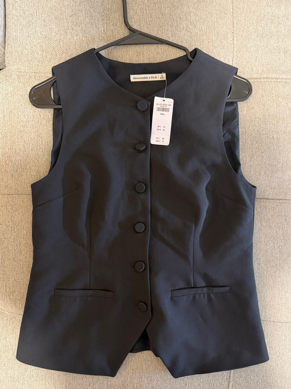 Abercrombie & Fitch Black Button Front Top